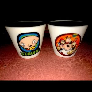 Family Guy & Stewie set of 2 mini glasses